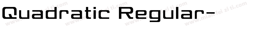 Quadratic Regular字体转换